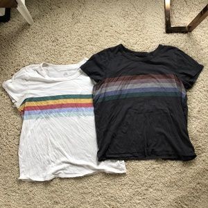 American Eagle Colored Strip Tees